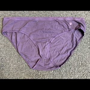 Victorias Secret Large Purple Heart Logo Rare Hiphugger Panties